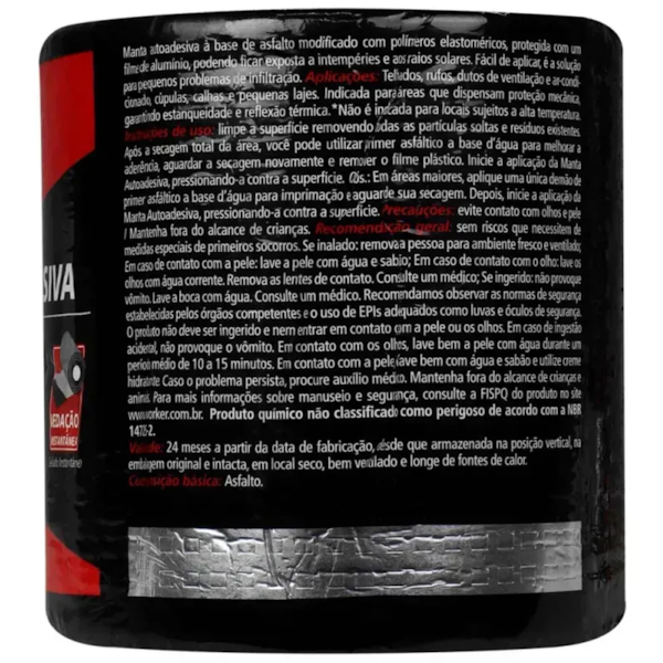 Fita Manta Autoadesiva Alumínio 15cmx10m - 343072 Worker-b07d1914-1297-4e87-b287-1510a54723ba