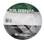 Fita Zebra para Isolamento Preto Amarela 70x200mm Carbografite