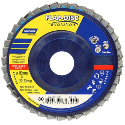FLAP DISC 115X22 GR80 EVOLUTION