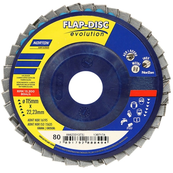 FLAP DISC 115X22 GR80 EVOLUTION-121ae7e0-7fe4-42d4-84ad-d75e2d006d64