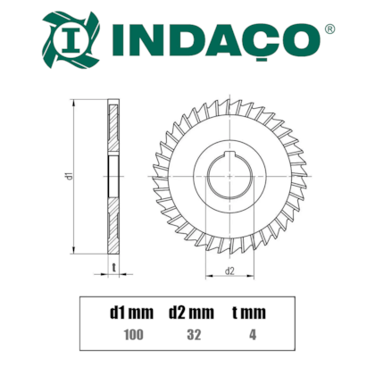 Fresa Circular Dente Reto 100 x 4mm 3 lados 1203 Dentado Extra Fino 211048 Indaço-66dda062-3632-4ec2-afdf-b6c01d1f3b9e