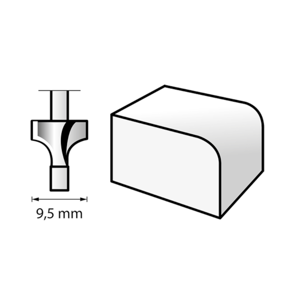 Fresa Para Borda Com Guia 3,2mm 1/8