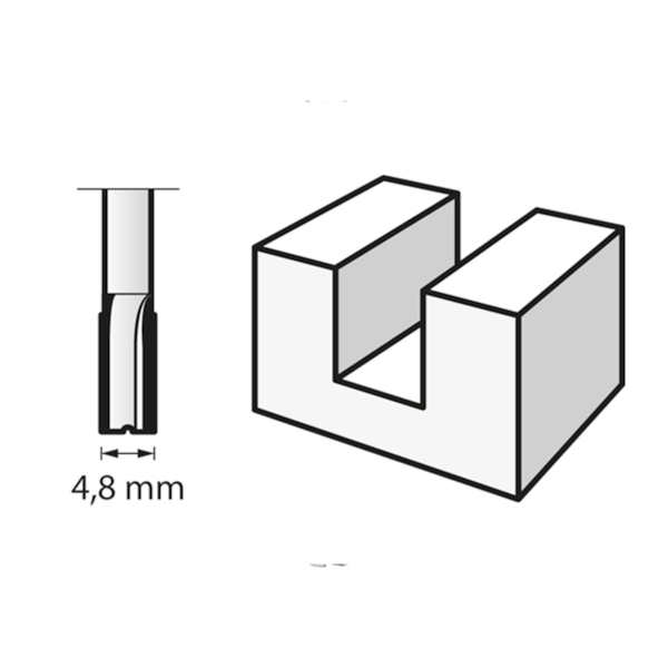 Fresa Reta Cilíndrica  4,8mm HSS 2615000652 Dremel-47504393-dbd7-4ad9-94fe-94964624d443