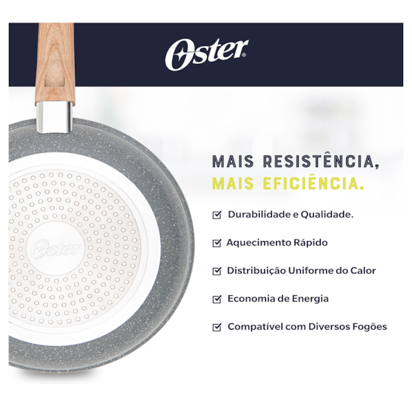 Frigideira 20CM Com Revestimento Cerâmico Antiaderente Marble Editicon Dark Grey   15217401 Oster -e8a32e88-e6a1-437d-8bd6-6d20ededf666