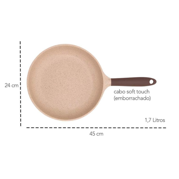 Frigideira Belga Antiaderente Cerâmic-Flon Em Alumínio com Fundo de Indução N°24 1,7L 8443 MTA-b7af0611-898b-4cd9-88d4-5f563b309b12