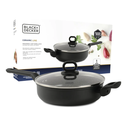 Frigideira C/Tampa 24Cm 2,7L Cerâmico  BXCWHCFP004 Black&Decker -65052c6f-4149-4f57-8bf3-a4222293637c