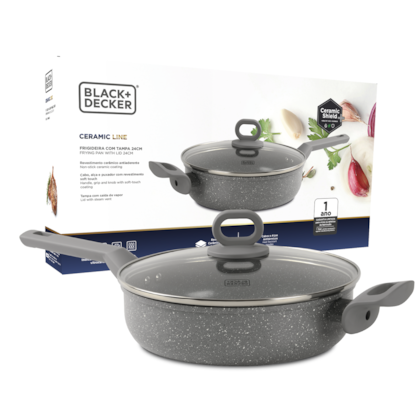 Frigideira C/Tampa 24Cm 2,7L Cerâmico BXCWHCFP010 Black&Decker -9c261125-c3b9-4cdd-8b1b-c7c39f24a62a