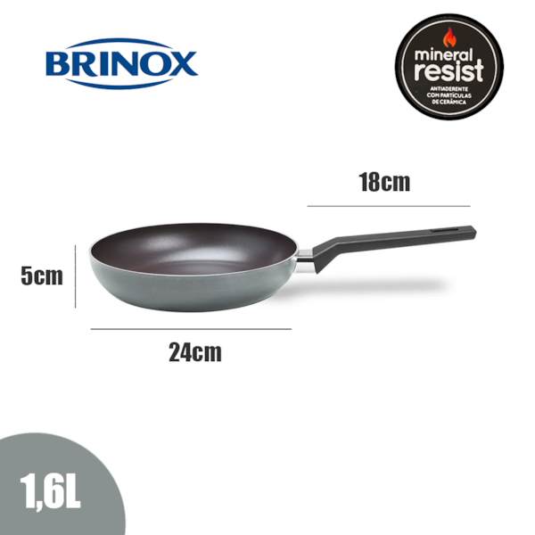 Frigideira  Cerâmic Life Preserve Alumínio 24cm 1,6L Cinza 7238/355 Brinox-3f2d58a6-234c-4add-bfe0-b21a2c60c2d8