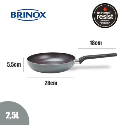 Frigideira Cerâmic Life Preserve Alumínio 28cm 2,5L Cinza 7238/358 Brinox-c0fb881b-70e5-49b2-a6c7-4067cdce7ea5