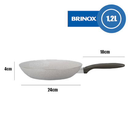 Frigideira Cerâmic Life Suprema em Alumínio 24cm 1,2L Vanilla 7244/354 Brinox-8cfed0d3-1a1a-4cd9-90ca-c19e3ac18438