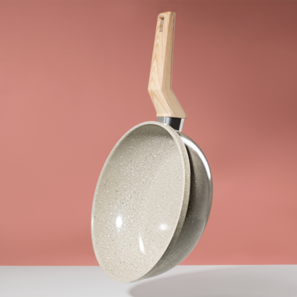 Frigideira Cerâmica Marble Alumínio com Revestimento Antiaderente 26cm Cinza Dust 138602.01 Oster-53790e04-6dce-4f13-8d69-39df974b6145