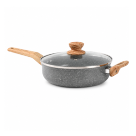 Frigideira Com Tampa 24CM 2,7L Antiaderente Marble Edition Dark Grey 15217702 Oster