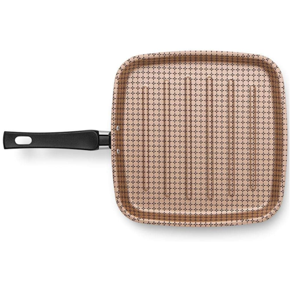 Frigideira Grill Flora Super Flon em Alumínio 24,5cm 1,1L Chocolate 8713 MTA-2ee692a1-55d9-4bb2-8b8e-5c04b0ed4b45