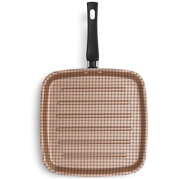 Frigideira Grill Flora Super Flon em Alumínio 24,5cm 1,1L Chocolate 8713 MTA-5fecab4f-f29d-40f9-8768-4112b278d708