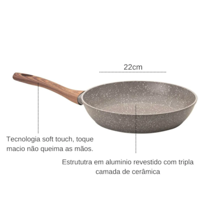 Frigideira Style Cook Cerâmica em Alumínio Indução 22cm 1,45L Grafito 8814 Mimo Style-c6897f6b-be42-43aa-a348-6645b11cd823