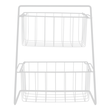 Fruteira de Bancada Viena Branco Em Aço Esmaltado com 2 Níveis BelFix -f838077d-fb28-4922-9f1c-353e6c4dfa85