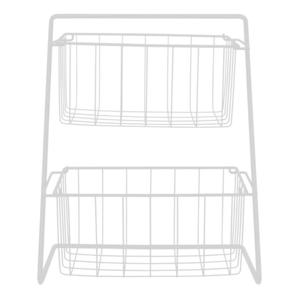 Fruteira de Bancada Viena Branco Em Aço Esmaltado com 2 Níveis BelFix -900ba301-0abc-41ea-8d1b-1147d65d4ae6