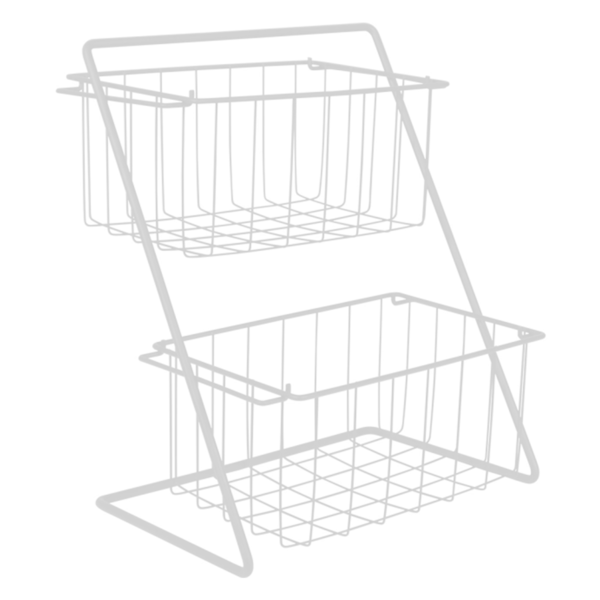 Fruteira de Bancada Viena Branco Em Aço Esmaltado com 2 Níveis BelFix -c8fa317e-835b-445a-8437-a6b819265f54