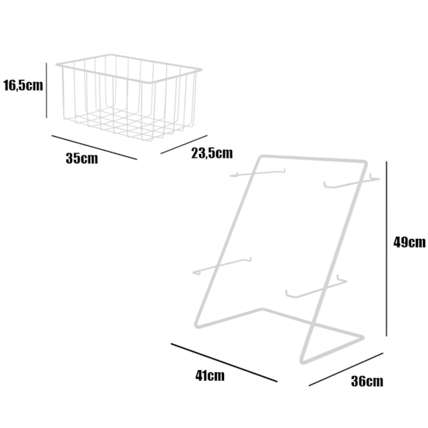 Fruteira de Bancada Viena Branco Em Aço Esmaltado com 2 Níveis BelFix -e0441aaf-a2ce-4c05-8c14-b1afdd600a45