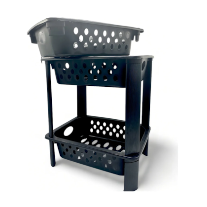 Fruteira de Chão 3 Andares Preto Plástico São Bernardo FR-08-d6f74b39-6de4-4697-87c5-daeac580dff9