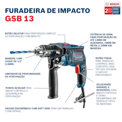 Furadeira de Impacto 1/2