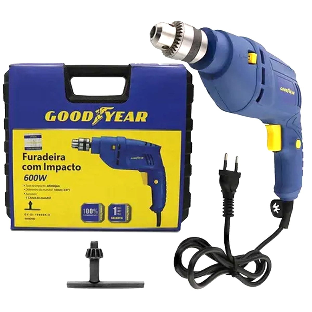 DAMNGOOD　D.G.F Furadeira De Impacto 3/8 600w Gydi10600k3 Goodyear | Ultra Maquinas