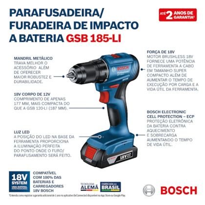 Furadeira e Parafusadeira BRUSHLESS 18V GSB 185-LI Bosch -af23c58a-7ed3-4929-8f24-7a5b54502d65