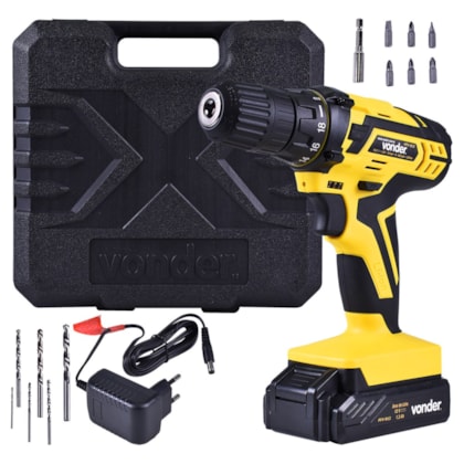 Furadeira e Parafusadeira Com Maleta e Bits Bivolt 3/8 12V PFV 012 Vonder-3c6e83b6-7e42-44ab-a6be-0539b5df98e7