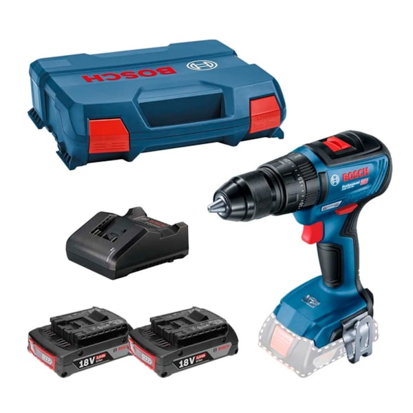 Furadeira Parafusadeira a Bateria 18v Brushless + 2 Baterias + Carregador + L-Case GSB 18V-50 Bosch-41ada3da-0e9b-49d0-99b4-f42981b64e2c
