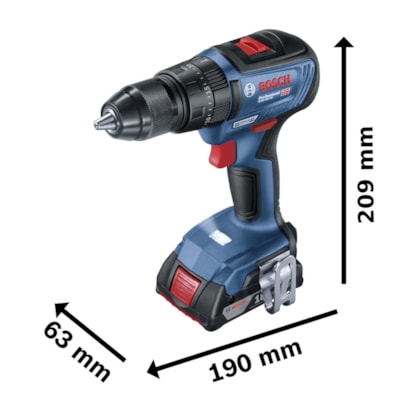 Furadeira Parafusadeira a Bateria 18v Brushless + 2 Baterias + Carregador + L-Case GSB 18V-50 Bosch-1ba657a8-79a3-4cc9-9e09-a279c64c9ec5