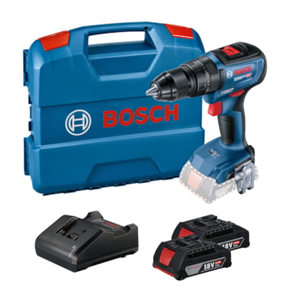 Furadeira Parafusadeira a Bateria 18v Brushless + 2 Baterias + Carregador + L-Case GSB 18V-50 Bosch