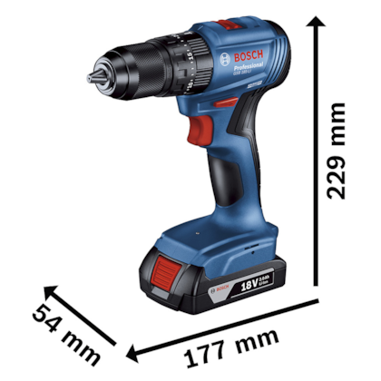 Furadeira Parafusadeira Brushless 18v + Carregador; 2 Baterias 14v  e Maleta GSB 185-LI 2B Bosch-75dfb386-47d0-4752-8398-1f0926c32c38