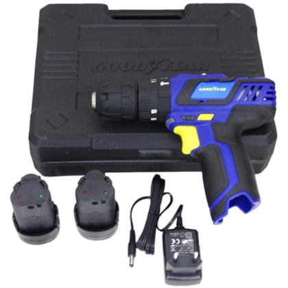 Furadeira parafusadeira de Impacto 3/8 Bateria 12V Com Maleta GYDC192003 Goodyear-03667785-a4af-490d-b94f-b9ee5a58d316