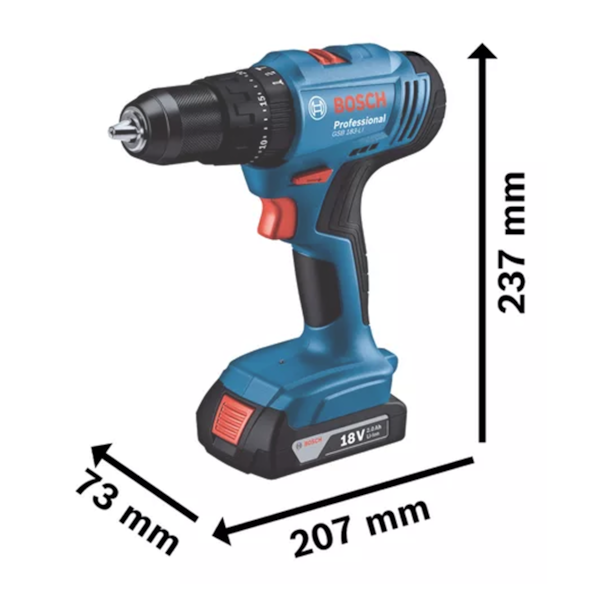 Furadeira Parafusadeira Impacto à Bateria 18v + Carregador; Bateria 18v e Maleta GSB 183 LI Bosch-2c9ace99-5018-44d1-88b4-af11c5bde131