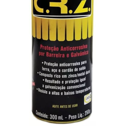 Galvanização a Frio Spray 300ml CRZ DM1 Quimatic-469a07e1-cd90-4bf6-b5b0-db2693818050