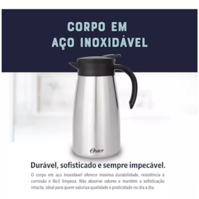 Garrafa Para Café e Chá Aço Inox 1L 146391.01 Oster 
