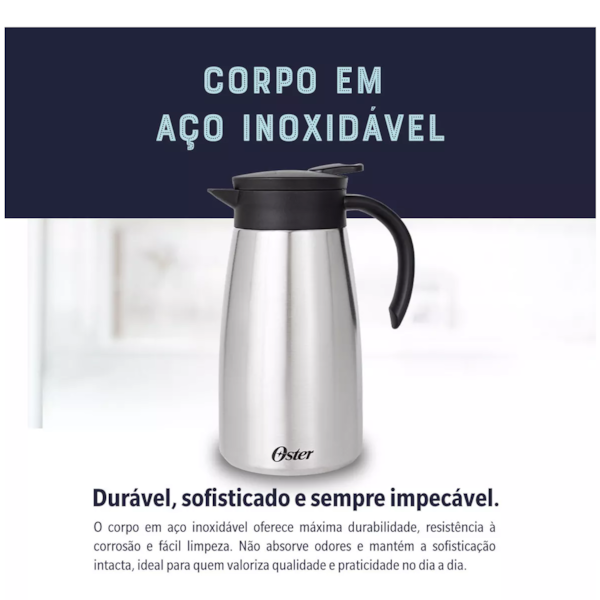 Garrafa Para Café e Chá Aço Inox 1L 146391.01 Oster -90901c1f-4b61-4734-a7cd-d6c701a56b56