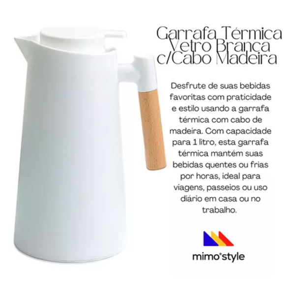 Garrafa Térmica 1L Branca Cabo Madeira 10052 Mimo Style-82b82fbe-0321-4488-a4c2-0086d65bccc6