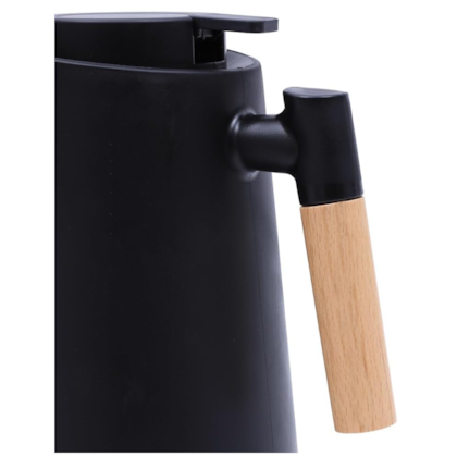 Garrafa Térmica 1L Preta Cabo Madeira 10050 Mimo Style-8e28e912-4369-4993-890e-e493b8c23322