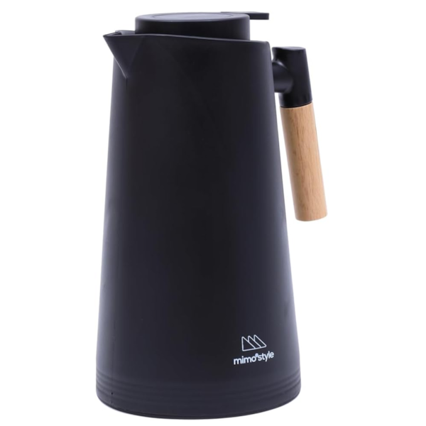Garrafa Térmica 1L Preta Cabo Madeira 10050 Mimo Style-d062b2f0-12ab-4a85-badf-3f2f5c3cce7b