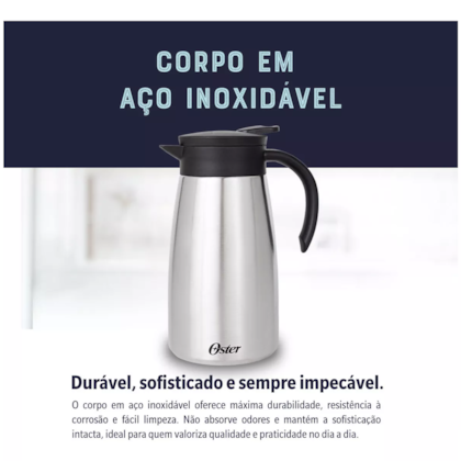 Garrafa Térmica Aço Inox 1L - 146391.01 Oster -0131ba53-5f9f-4287-ab75-cfa359517105