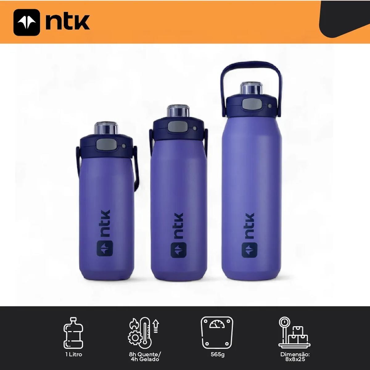 Garrafa Térmica Azul 1L Isomax Color 301353-AZAZ Nautika | Ultra