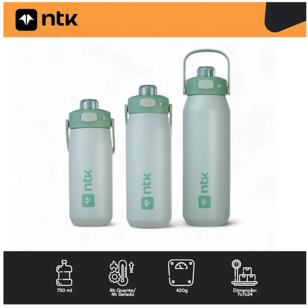 Garrafa Térmica Isomax 750 ml Verde 301354-VDVD Nautika-1ce935b3-9300-4e16-be4b-84b95dccc28a