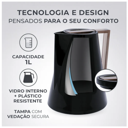 Garrafa Térmica Lunna Preta 1,0L Mimo Style 12277-b6890e28-722a-4a23-b30d-7b3d48a96a32