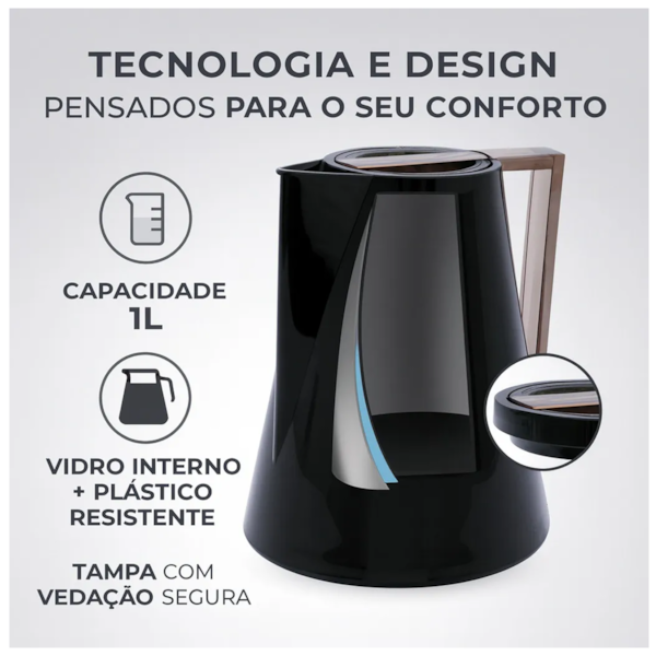 Garrafa Térmica Lunna Preta 1,0L Mimo Style 12277-28f66b4f-ca88-4d74-9390-c9a397b9e79f