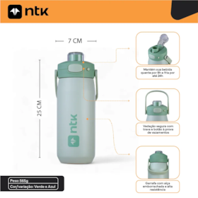 Garrafa Térmica Verde 1L Isomax Color 301353-VDVD Nautika