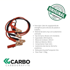 Garras Chupeta Baterias Heavy Duty 012554612 CARBOGRAFITE