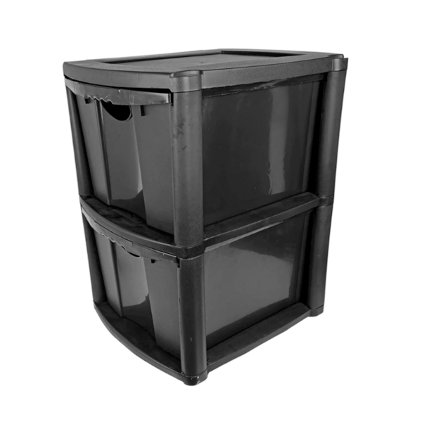 Gaveteiro de Plástico 2 Gavetas Preto São Bernardo  GV41-a4ded1db-24b1-4b1c-87ba-5522068ec77f