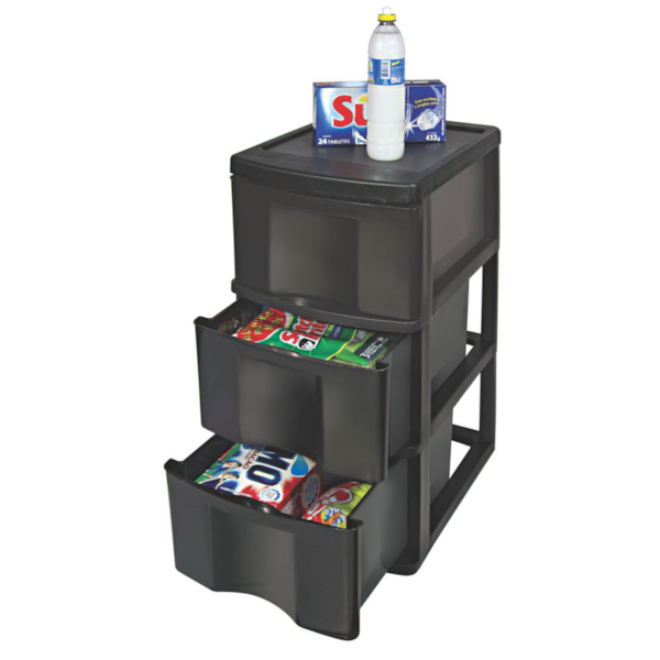 Gaveteiro Organizador Classic Com 3 Gavetas Preto GV14P São Bernardo-a816fa5c-f9ce-4f9f-8646-200e934e6a44