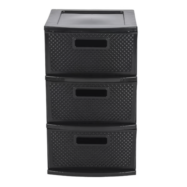 Gaveteiro Organizador Ratan com 3 Gavetas Preto GV65-04 São Bernardo-d385e3c8-2709-4b00-848c-556671666230